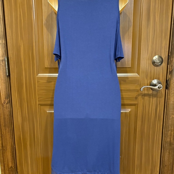 WHBM Navy Blue Sheath Dress Cold Shoulder Women's XS - Picture 4 of 8